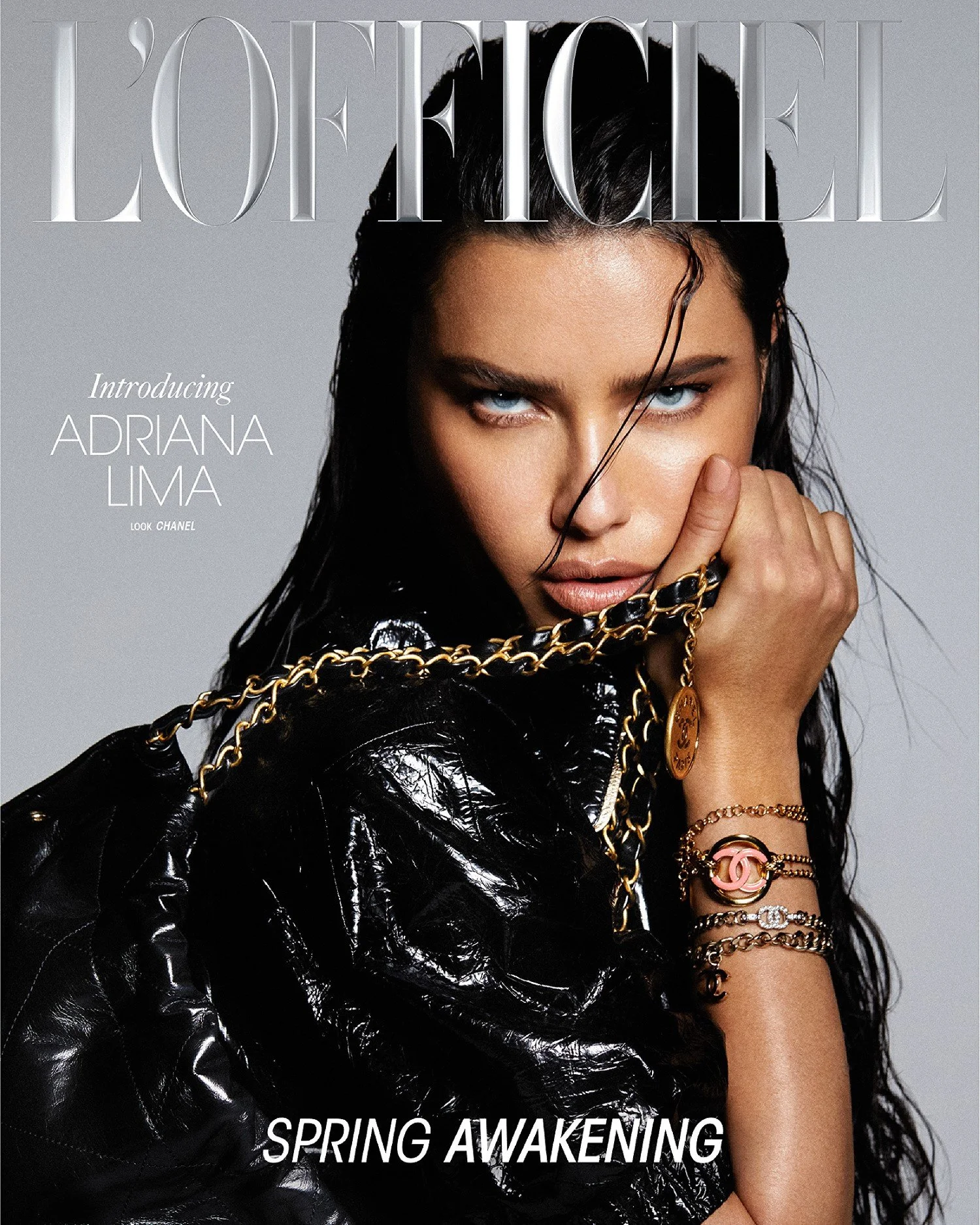 Adriana Lima in L'Officiel Italia Spring 2022 by Marcus Cooper